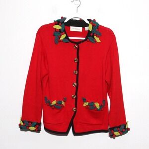 Vintage Unique Funky Cardigan Sweater by Lisa Nichols Size M